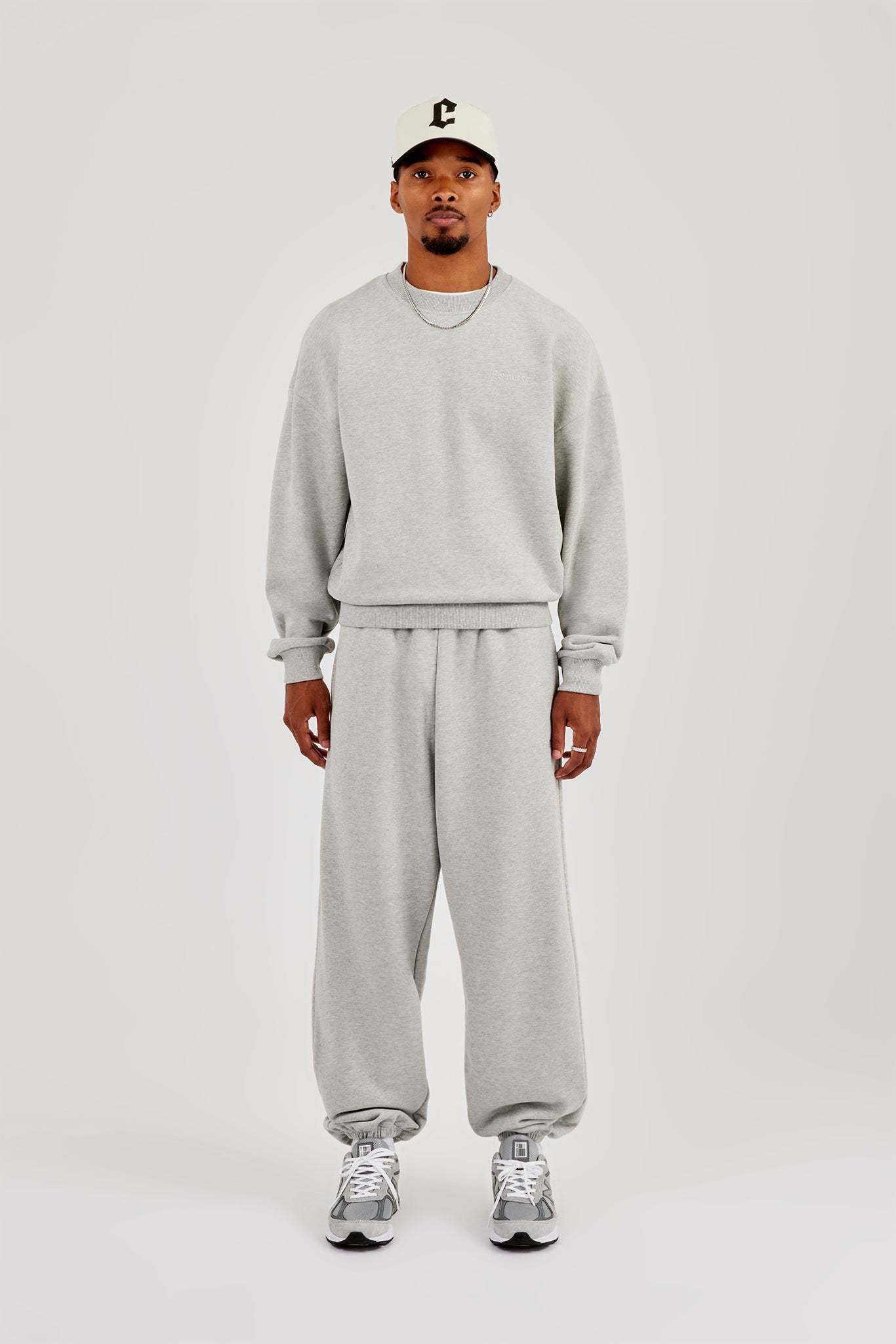 Sweater & Cuffed Jogger - Grey Marl