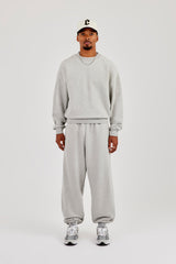Sweater & Cuffed Jogger - Grey Marl