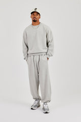 Sweater & Cuffed Jogger - Grey Marl