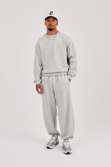 Sweater & Cuffed Jogger - Grey Marl