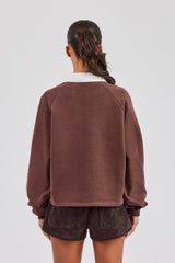 Rugby Polo Sweatshirt - Chocolate