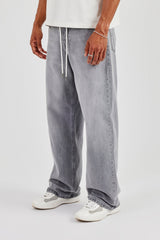 Baggy Waistband Jean - Washed Grey