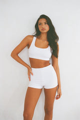 Racer Back Bralet - White