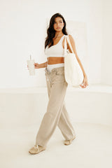 Baggy Fit Overdye Jeans - Washed Stone