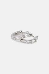Iced Baguette Stone Huggie Earrings - 10mm