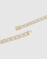 10mm Clustered Tennis Bracelet - Gold - Cernucci