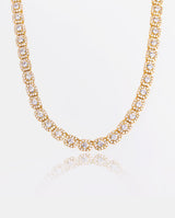 10mm Clustered Tennis Chain - Gold - Cernucci