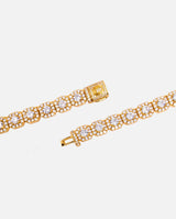 10mm Clustered Tennis Chain - Gold - Cernucci
