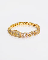 10mm Diamond Prong Link Bracelet - Gold - Cernucci