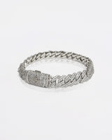 10mm Diamond Prong Link Bracelet - White Gold - Cernucci
