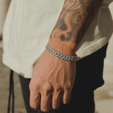 10mm Diamond Prong Link Bracelet - White Gold - Cernucci