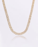 10mm Diamond Prong Link Chain - Gold - Cernucci