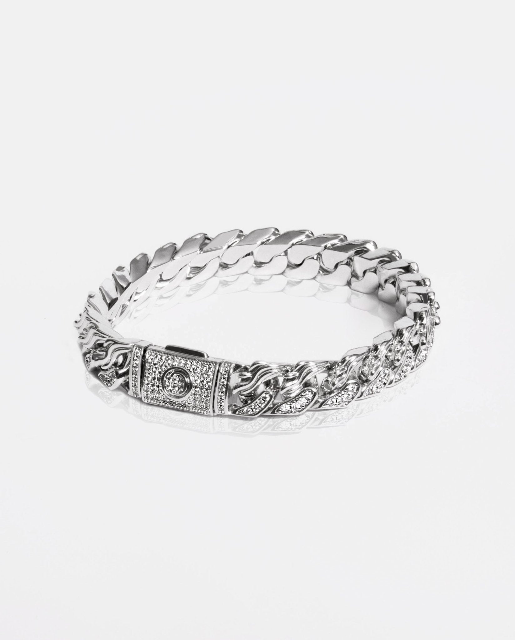 10mm Iced Cuban Flame Link Bracelet - Cernucci