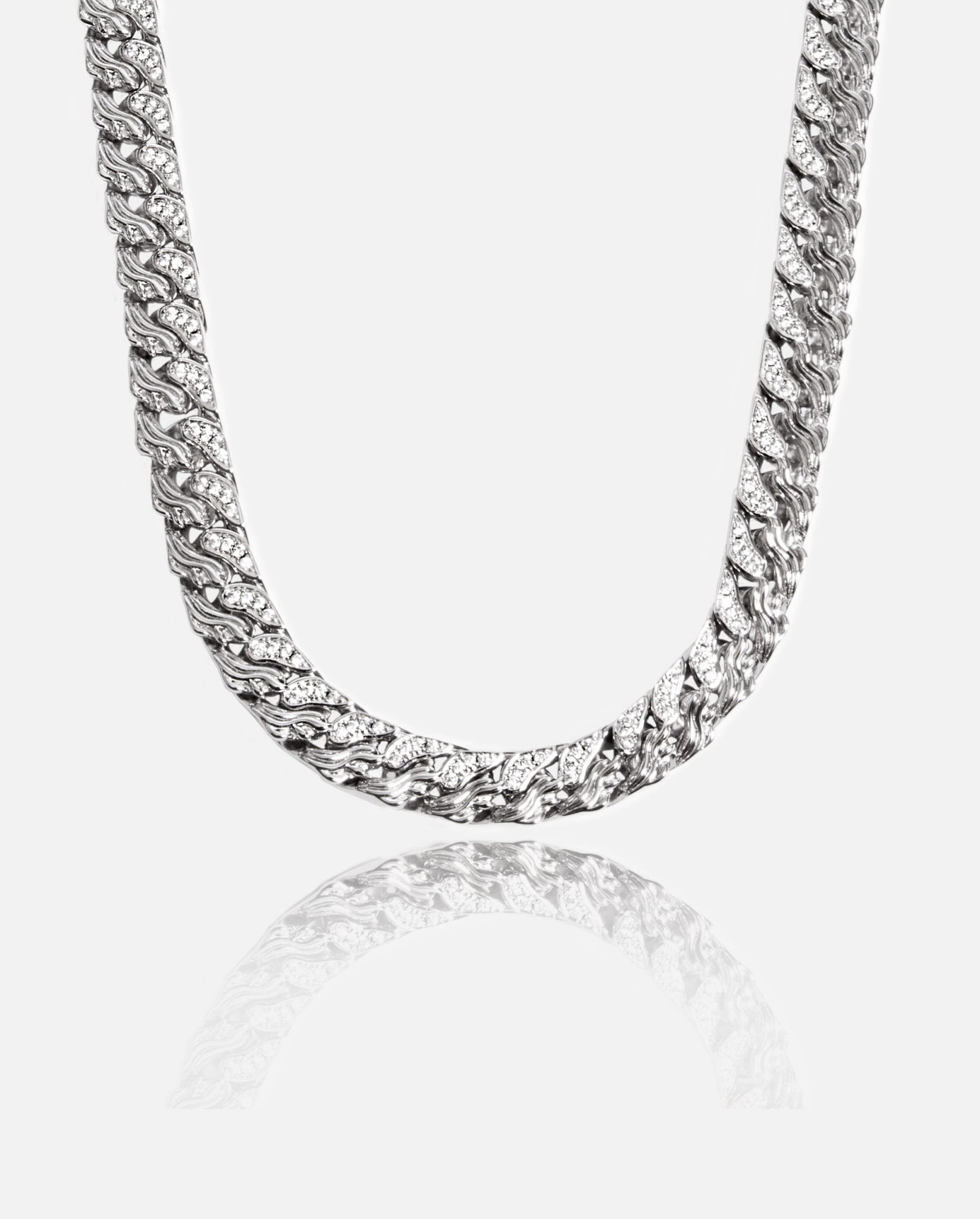 10mm Iced Cuban Flame Link Chain - Cernucci