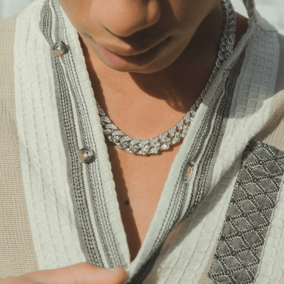 10mm Iced Cuban Flame Link Chain - Cernucci