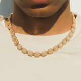 10mm Iced Cushion Link Chain - Gold - Cernucci