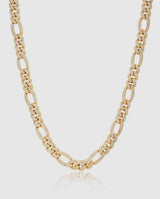 10mm Iced Figaro Chain - Gold - Cernucci