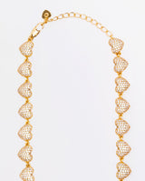 10mm Iced Heart Necklace - Gold - Cernucci