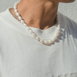 10mm Rice Pearl Necklace - Cernucci