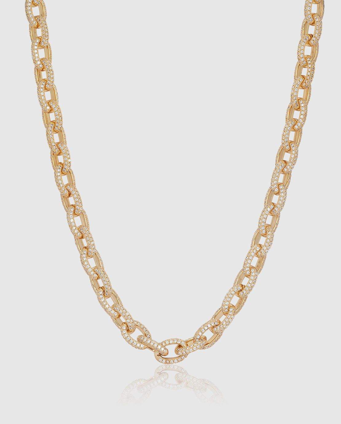 10mm Rolo Link Chain - Gold - Cernucci