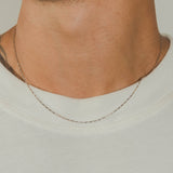 1.1mm Box Chain - White Gold - Cernucci