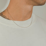 1.1mm Box Chain - White Gold - Cernucci