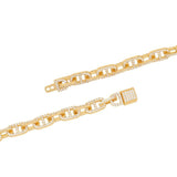 11mm Iced Astro Link Chain - Gold - Cernucci