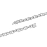 11mm Iced Astro Link Chain - White Gold - Cernucci