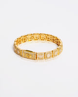 12mm Clustered Tennis Bracelet - Gold - Cernucci