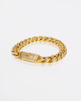 12mm Iced Cuban Link Bracelet - Gold - Cernucci
