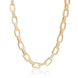 12mm Iced Hermes Link Chain - Gold - Cernucci