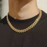 12mm Miami Cuban Link Chain - Gold - Cernucci