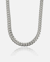 12mm Miami Cuban Link Chain - White Gold - Cernucci