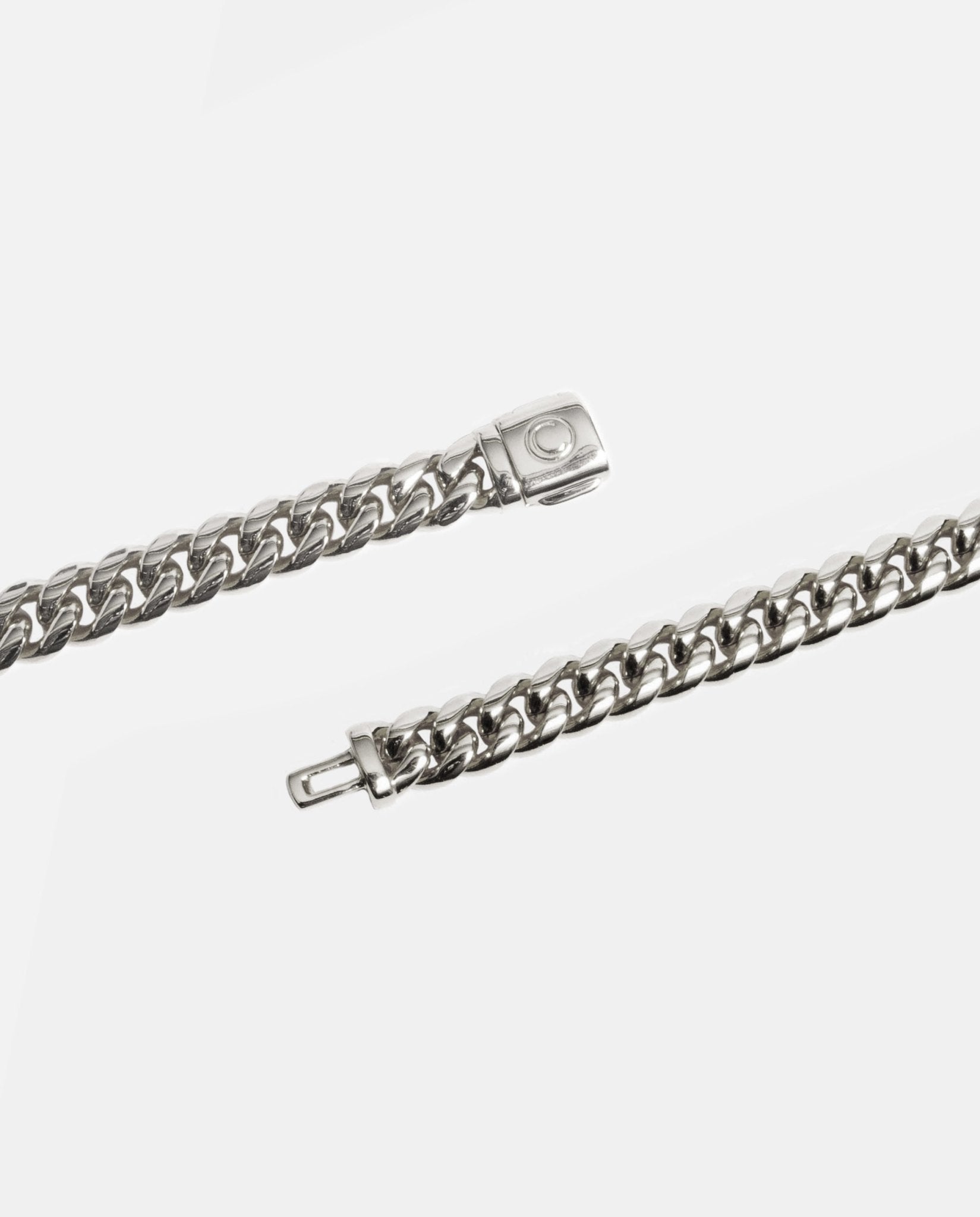 12mm Miami Cuban Link Chain - White Gold - Cernucci