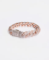 14mm Diamond Prong Link Bracelet - 2 Tone - Cernucci