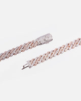 14mm Diamond Prong Link Chain - 2 Tone - Cernucci