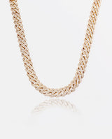 14mm Diamond Prong Link Chain - Gold - Cernucci