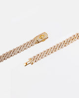14mm Diamond Prong Link Chain - Gold - Cernucci