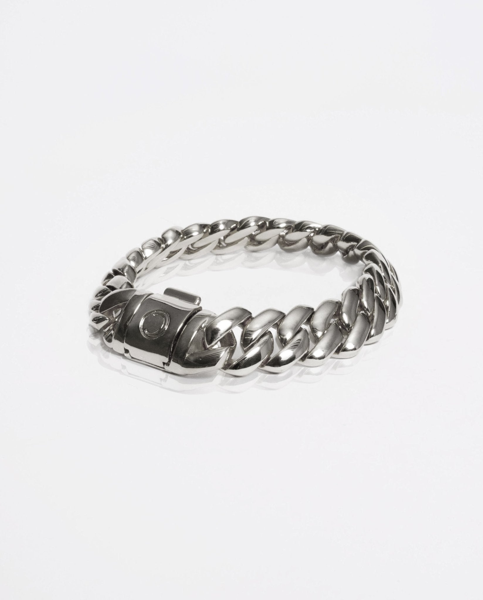 14mm Miami Prong Link Bracelet - White Gold - Cernucci