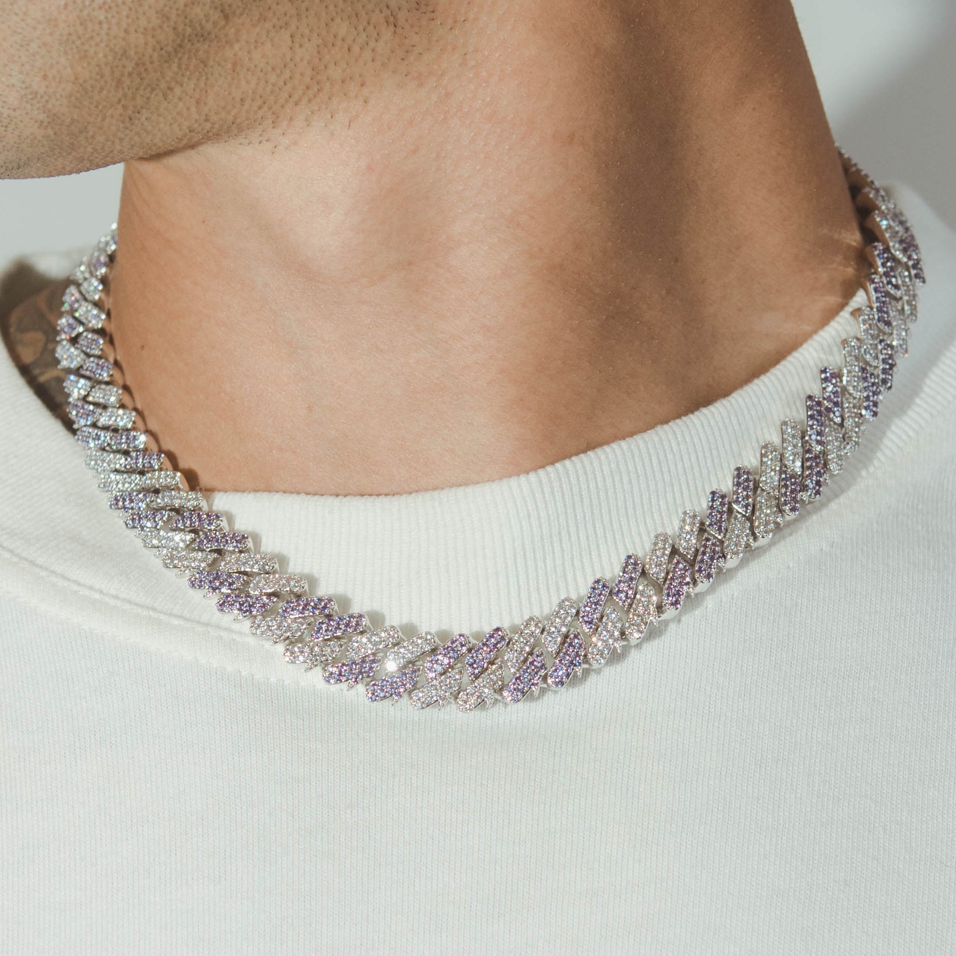 14mm Prong Cuban Chain - Japanese Purple - Cernucci
