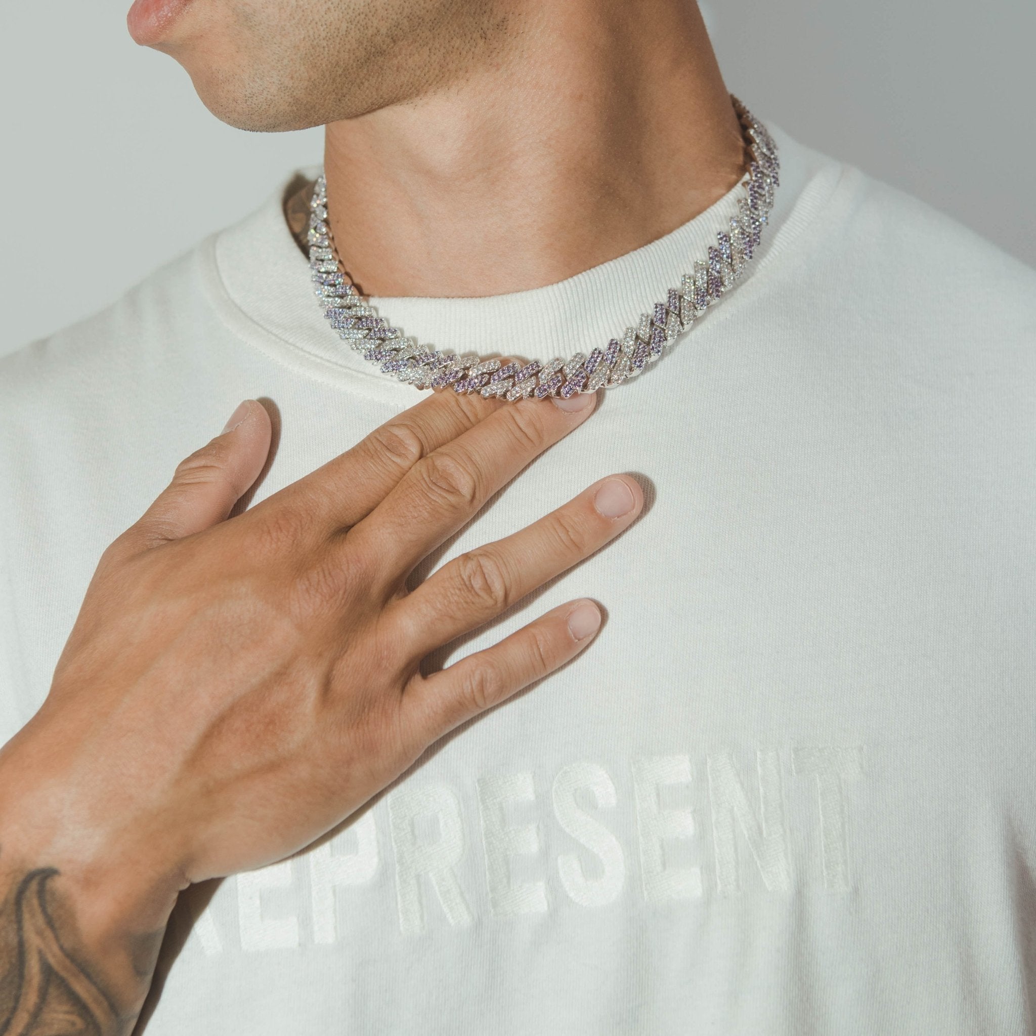 14mm Prong Cuban Chain - Japanese Purple - Cernucci