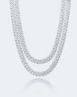 14mm Prong Link Chain Bundle - White Gold - Cernucci