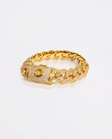 15mm Baguette Cuban Link Bracelet - Gold - Cernucci