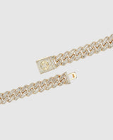 15mm Baguette Cuban Link Bracelet - Gold - Cernucci
