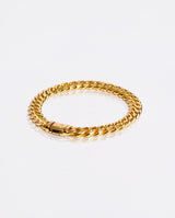 15mm Baguette Cuban Link Bracelet - Gold - Cernucci