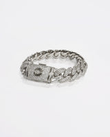 15mm Baguette Cuban Link Bracelet - White Gold - Cernucci