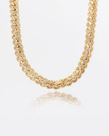15mm Baguette Cuban Link Chain - Gold - Cernucci