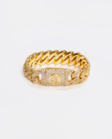 15mm Iced Cuban Link Bracelet - Gold - Cernucci