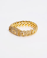 15mm Iced Cuban Link Bracelet - Gold - Cernucci