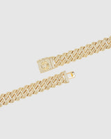 17mm Baguette Prong Link Bracelet - Gold - Cernucci